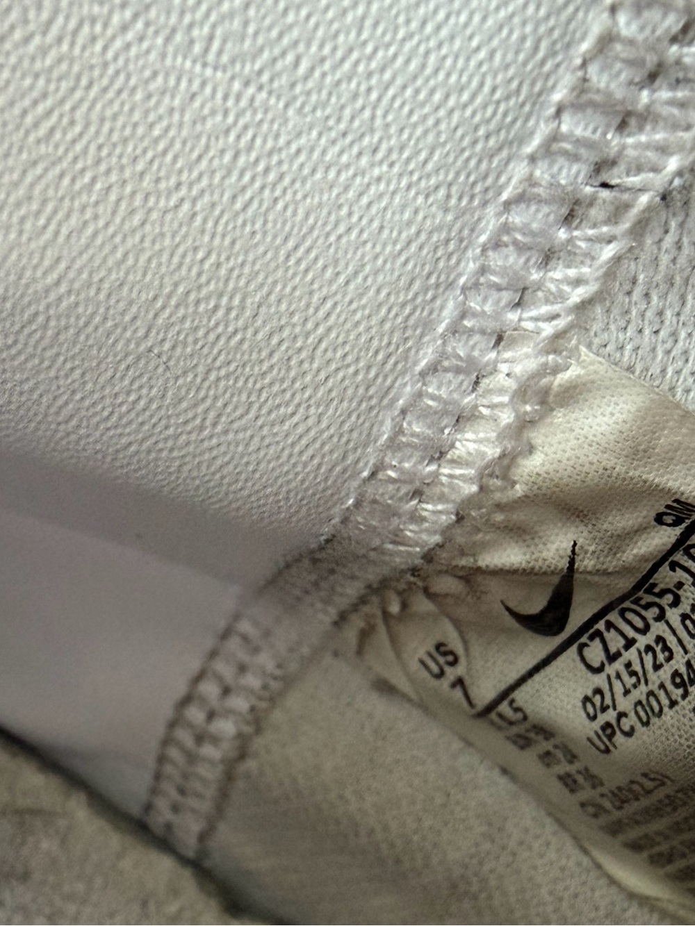 Nike Women’s Blazer Mid '77 White Sneakers with Black Nike Swoosh - Picture 7 of 7
